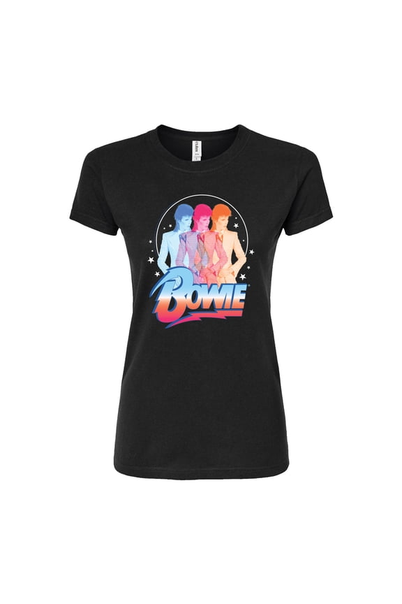 - Bowie 3D - Juniors Fitted Graphic T-Shirt