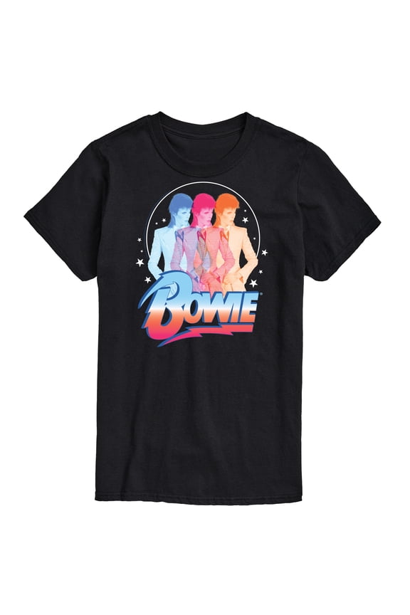 - Bowie 3D - Men's Short Sleeve Graphic T-Shirt