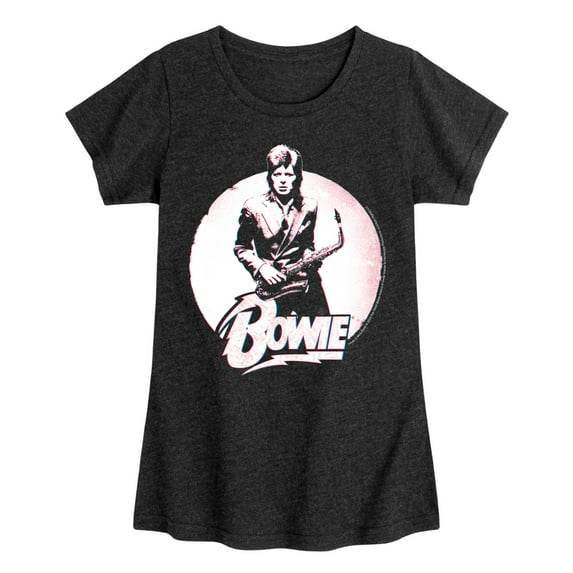 David Bowie - Bowie Distressed Circle - Toddler & Youth Girls Short Sleeve Graphic T-Shirt