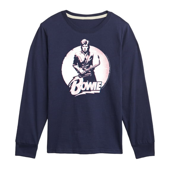 David Bowie - Bowie Distressed Circle - Toddler & Youth Long Sleeve Graphic T-Shirt