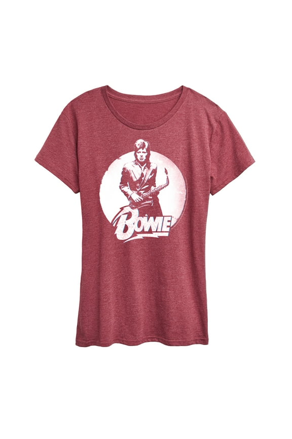 - Bowie Distressed Circle - Women's Short Sleeve Graphic T-Shirt
