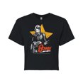 thumbnail image 1 of David Bowie - Bowie Guitar With Star   - Juniors Cropped Cotton Blend T-Shirt, 1 of 5