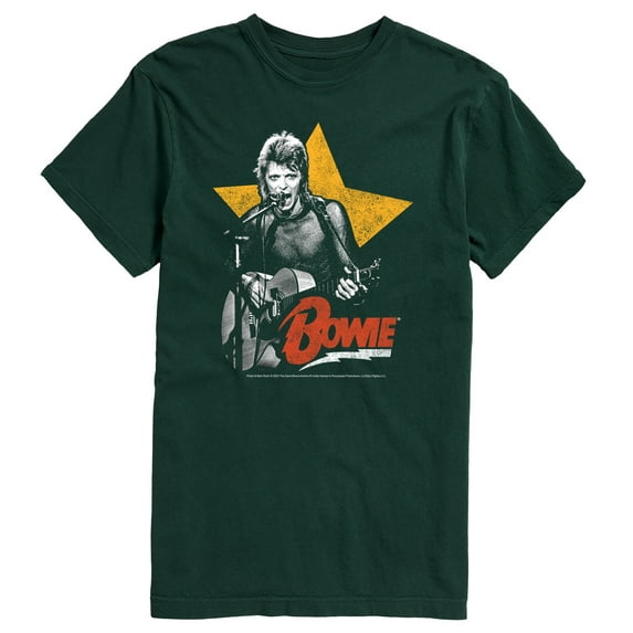 David Bowie - Bowie Guitar With Star - Men's Short Sleeve Graphic T-Shirt