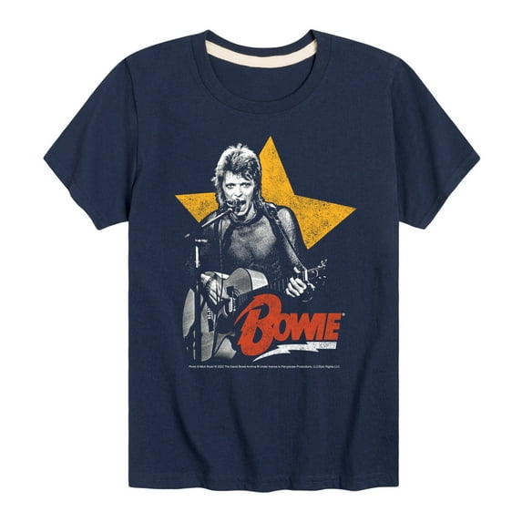 David Bowie - Bowie Guitar With Star - Toddler & Youth Short Sleeve Graphic T-Shirt