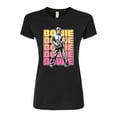 thumbnail image 1 of David Bowie - Bowie Stacked  - Juniors Fitted Graphic T-Shirt, 1 of 5