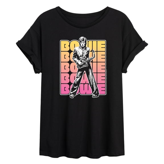David Bowie - Bowie Stacked  - Women's Oversized T-Shirt