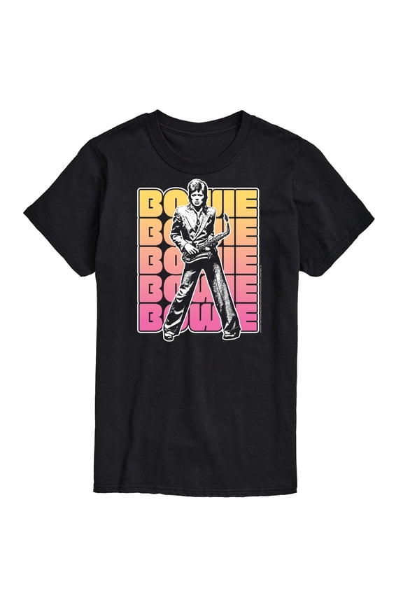 - Bowie Stacked - Men's Short Sleeve Graphic T-Shirt