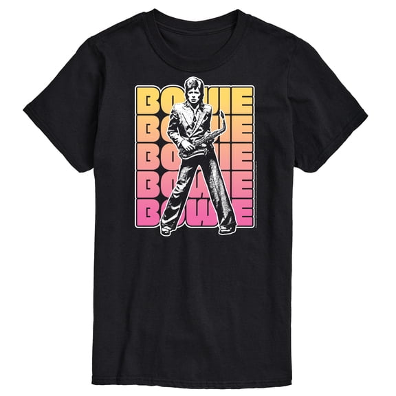 David Bowie - Bowie Stacked - Men's Short Sleeve Graphic T-Shirt