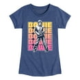 thumbnail image 1 of David Bowie - Bowie Stacked - Toddler & Youth Girls Short Sleeve Graphic T-Shirt, 1 of 5