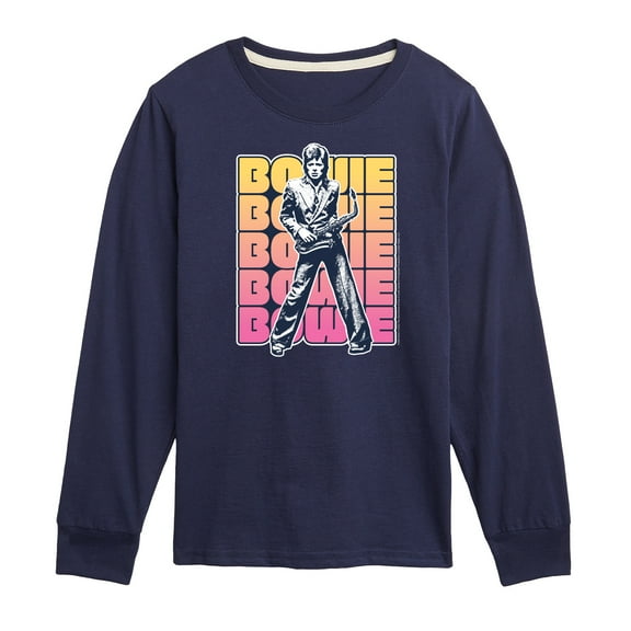 David Bowie - Bowie Stacked - Toddler & Youth Long Sleeve Graphic T-Shirt