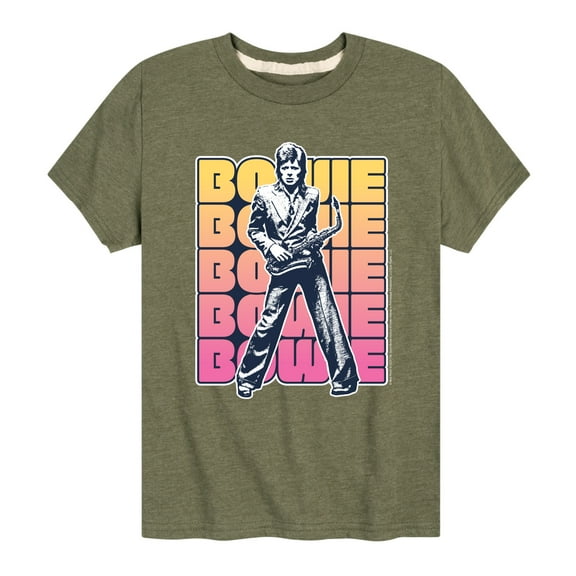 David Bowie - Bowie Stacked - Toddler & Youth Short Sleeve Graphic T-Shirt