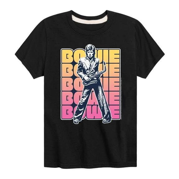 David Bowie - Bowie Stacked - Toddler & Youth Short Sleeve Graphic T-Shirt