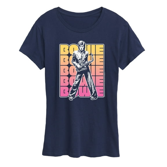 David Bowie - Bowie Stacked - Women's Short Sleeve Graphic T-Shirt