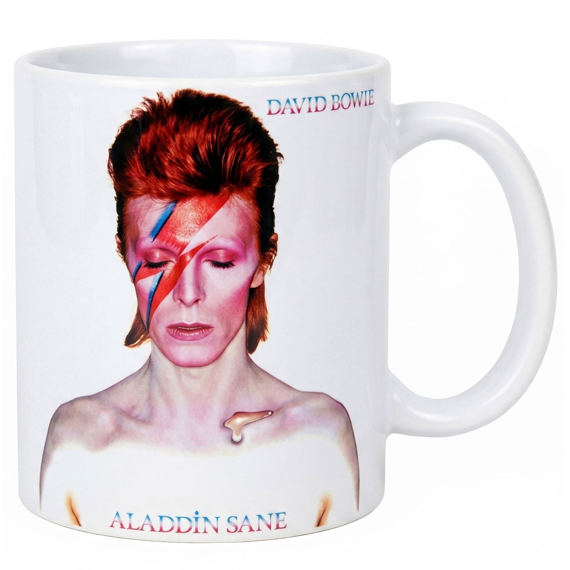 Pyramid America: David Bowie: Aladdin Sane - 11oz Ceramic Mug - Coffee & Tea Cup, Microwave-Dishwasher Safe, Iconic Musician Fan Collectible, Licensed