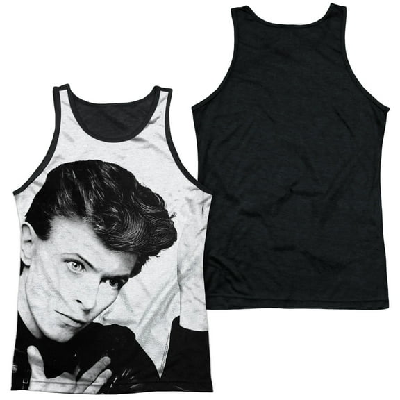 David Bowie Hero Sublimated Tank Top White/Black