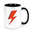 thumbnail image 1 of David Bowie Lightening Bolt, Bowie Coffee Mug, Ziggy Stardust Mug, Bowie Mug, 90's Punk Rock, Punk Rock Mug, Bowie Cup, Ziggy Stardust Cup, BLACK, 1 of 1