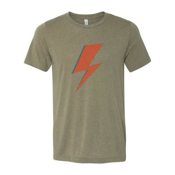 "David Bowie Lightening Bolt, Bowie Shirt, Ziggy Stardust Shirt, Unisex, Soft Bella T, Sublimation, 90's Punk Rock, David Bowie Tee, Bowie, Heather Olive, MEDIUM"