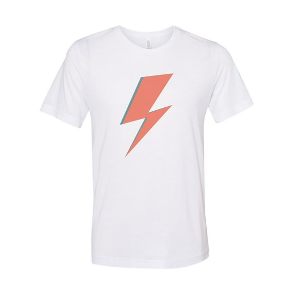 "David Bowie Lightening Bolt, Bowie Shirt, Ziggy Stardust Shirt, Unisex, Soft Bella T, Sublimation, 90's Punk Rock, David Bowie Tee, Bowie, White, MEDIUM"