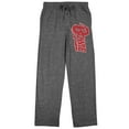 thumbnail image 1 of David Bowie Logo Men's Graphite Heather Sleep Pajama Pants-3X-Large, 1 of 7