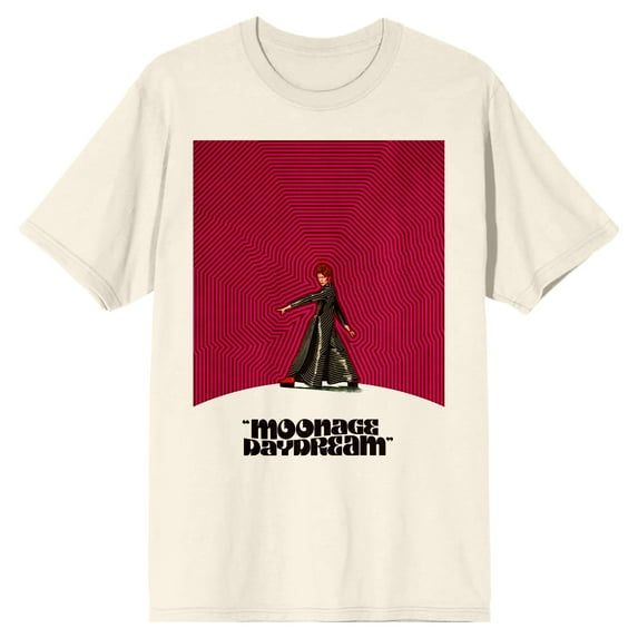 David Bowie Moonage Daydream Crew Neck Short Sleeve Men's Natural T-shirt-Small