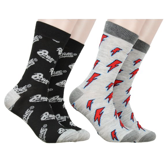 David Bowie Music Icon Unisex 2 Pack Crew Socks