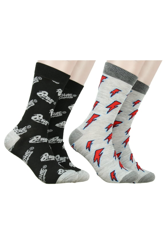 David Bowie Music Icon Unisex 2 Pack Crew Socks