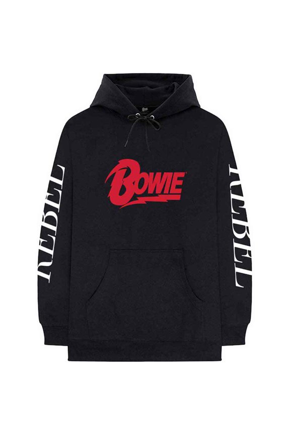 David Bowie Unisex Pullover Hoodie Sweatshirt Rebel Rebel (X-Large)