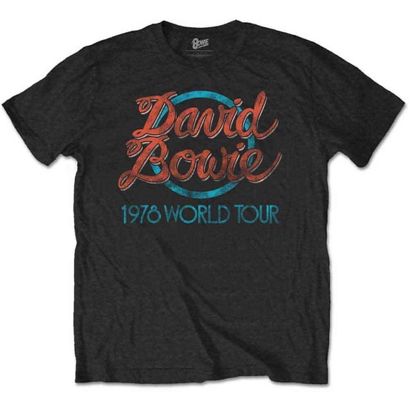 David Bowie Unisex T-Shirt 1978 World Tour (Medium)
