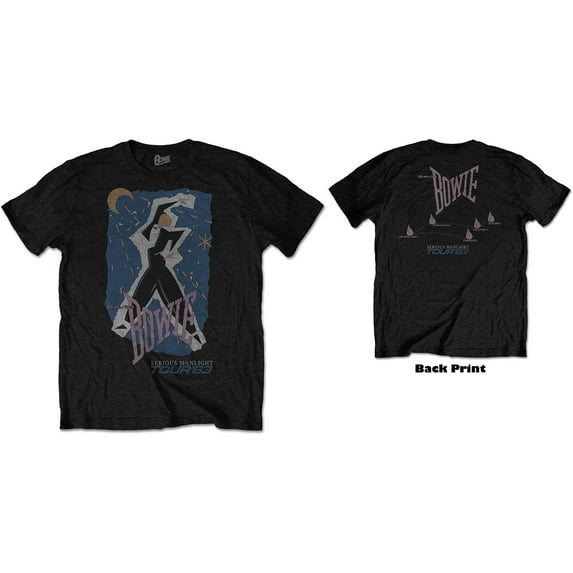 David Bowie Unisex T-Shirt 83' Tour (Back Print) (XX-Large)