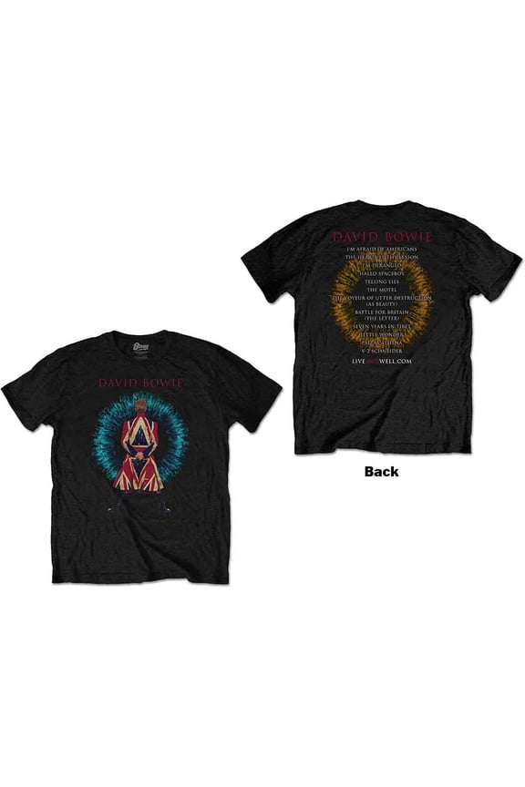 David Bowie Unisex T-Shirt LiveandWell.com (Back Print) (Small)