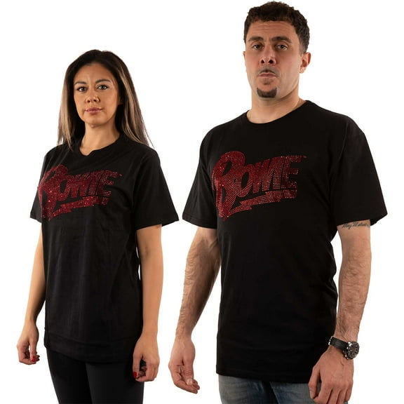 David Bowie Unisex T-Shirt Logo (Diamante) (XX-Large)