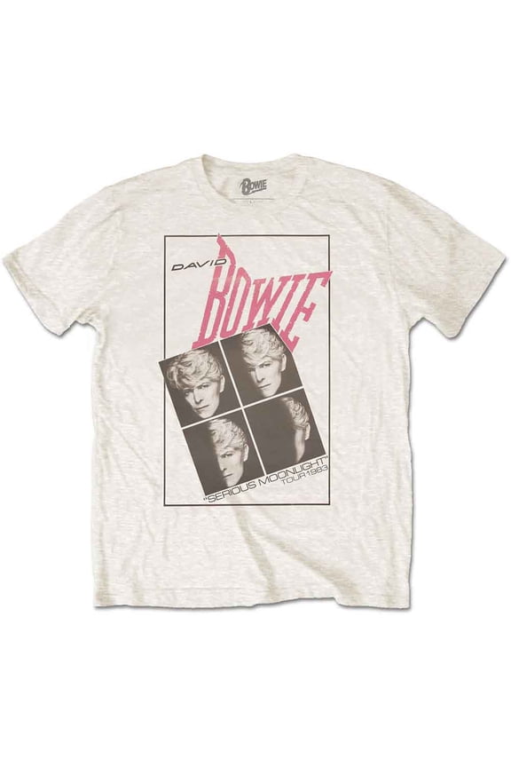 David Bowie Unisex T-Shirt Serious Moonlight (Medium)