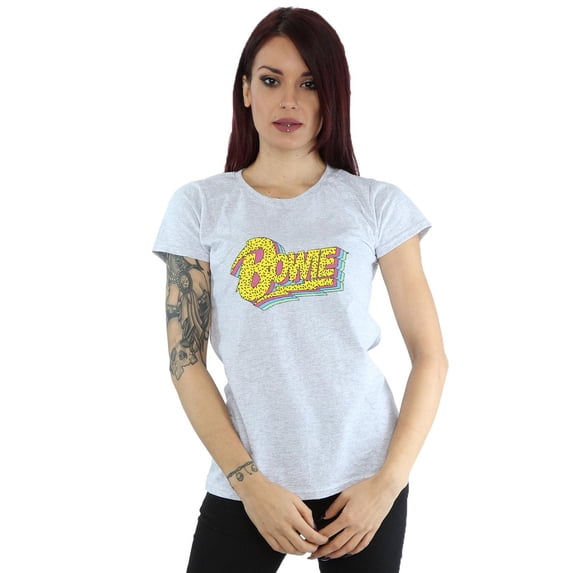 David Bowie Womens Moonlight 90s Logo Cotton T-Shirt