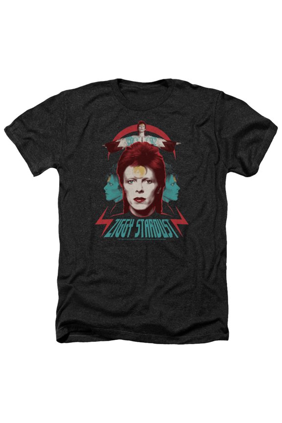 David Bowie - Ziggy Heads - Heather Short Sleeve Shirt - XXX-Large