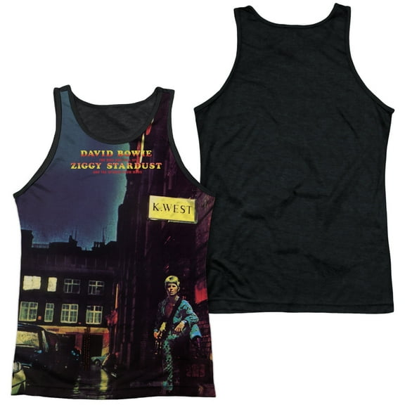 David Bowie - Ziggy Star Dust - Black Back Tank Top - Small