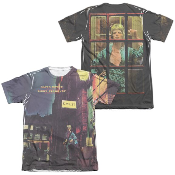David Bowie - Ziggy Star Dust (Front/Back Print) - Short Sleeve Shirt - Large