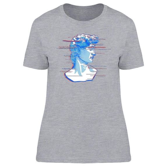 David Bust Distorted Design T-Shirt Women -Image by Shutterstock, Female Medium
