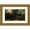 thumbnail image 1 of David Colijns 14x10 Gold Ornate Wood Frame and Double Matted Museum Art Print Titled - The Ascension of Elijah (1627), 1 of 4