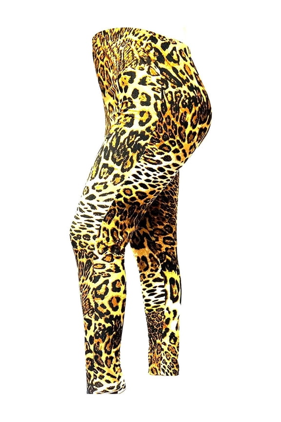Animal Printed Brushed Leggings Regular or Plus Size (Fits L - XXXL) Free Size Made In USA