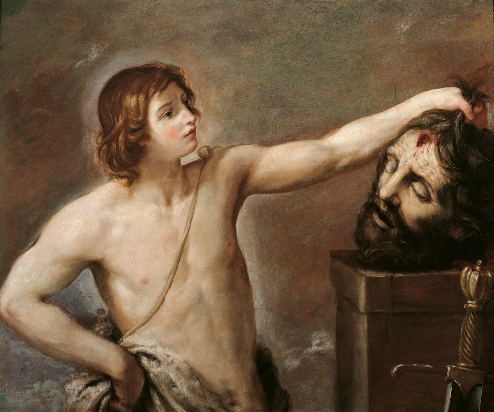 David Contemplating The Head Of Goliath Canvas Art - (36 x 24)