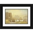 thumbnail image 1 of David Cox 24x17 Black Ornate Framed Double Matted Museum Art Print Titled: Sunrise, Conway Castle (1830), 1 of 5
