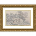 thumbnail image 1 of David Cox 24x17 Gold Ornate Framed and Double Matted Museum Art Print Titled - Cottage in Herefordshire (Before 1820), 1 of 4