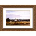 thumbnail image 1 of David Cox 2x Matted 24x18 Gold Ornate Framed Art Print 'Cornfield ', 1 of 2
