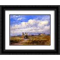 thumbnail image 1 of David Cox 2x Matted 24x20 Black Ornate Framed Art Print 'Flying the Kite ', 1 of 2