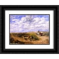 thumbnail image 1 of David Cox 2x Matted 24x20 Black Ornate Framed Art Print 'Keep the Left Road ', 1 of 2