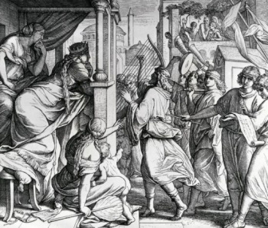 David Despised by His Wife by Julius Schnorr von Carolsfeld (1794-187) Canvas Art - Julius Schnorr von Carolsfeld (24 x 36)