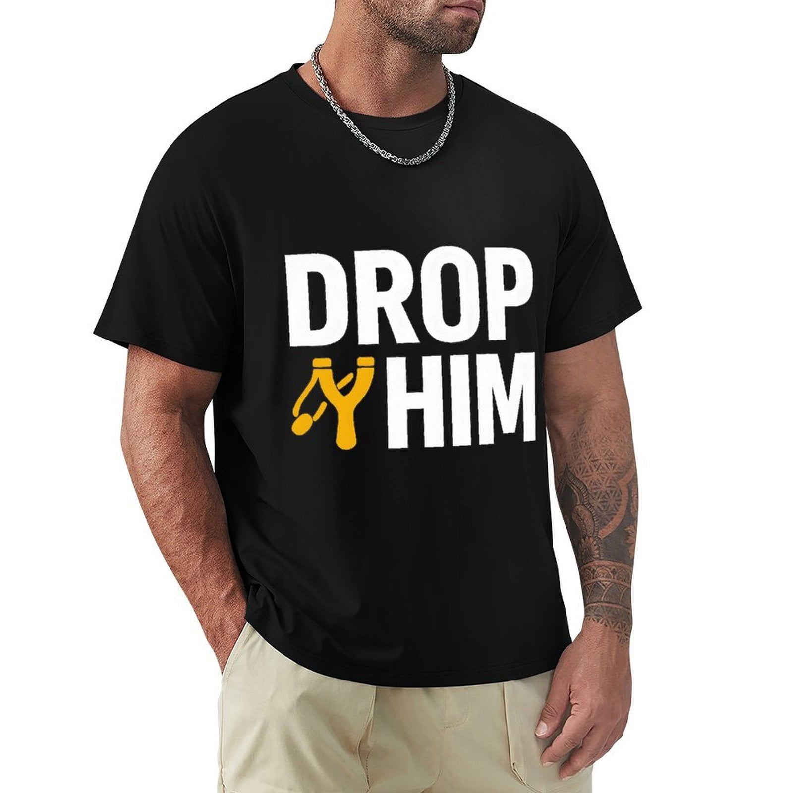 David Didnt Pray For Goliath He Dropped Him Mens Short Sleeve T-Shirts ...