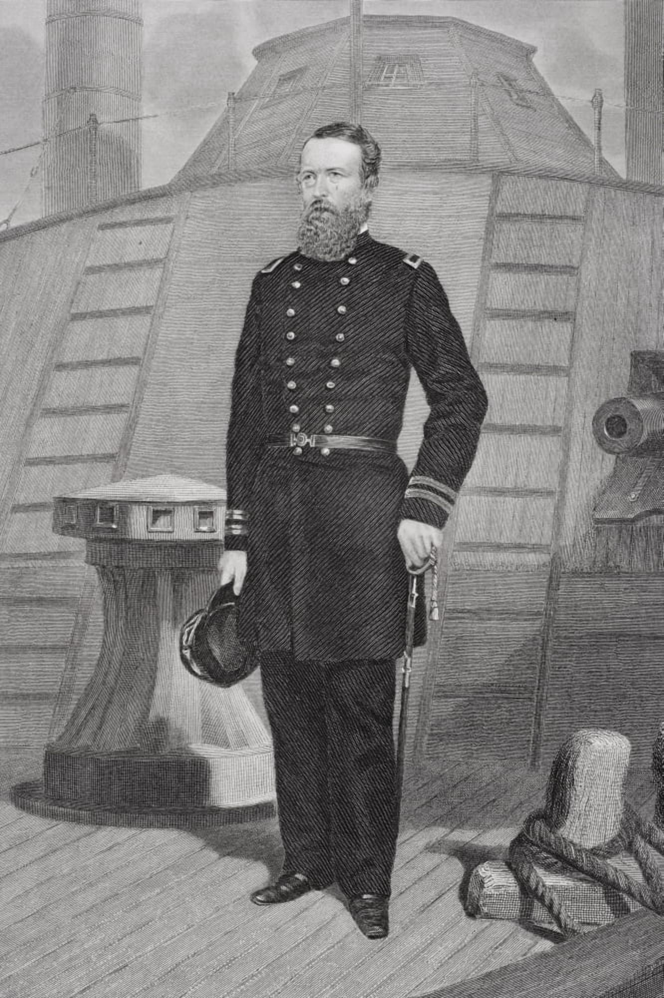 David Dixon Porter 1813 1891 American Admiral In Union Navy During Civil War From Painting By Alonzo Chappel Canvas Art - Ken Welsh Design Pics (11 x 17)