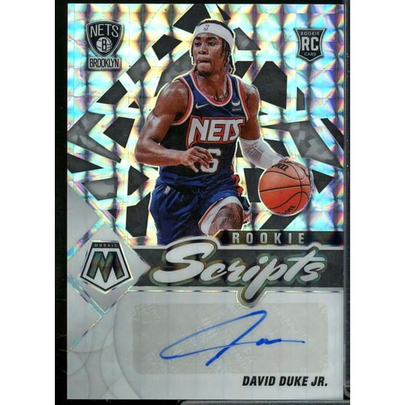 David Duke Jr. 2021-22 Panini Chronicles Draft Picks Mosaic Scripts AU Black #28