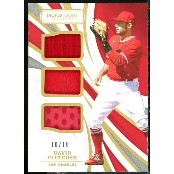David Fletcher 2021 Immaculate Collection Immaculate Triples Memorabilia Gold #4